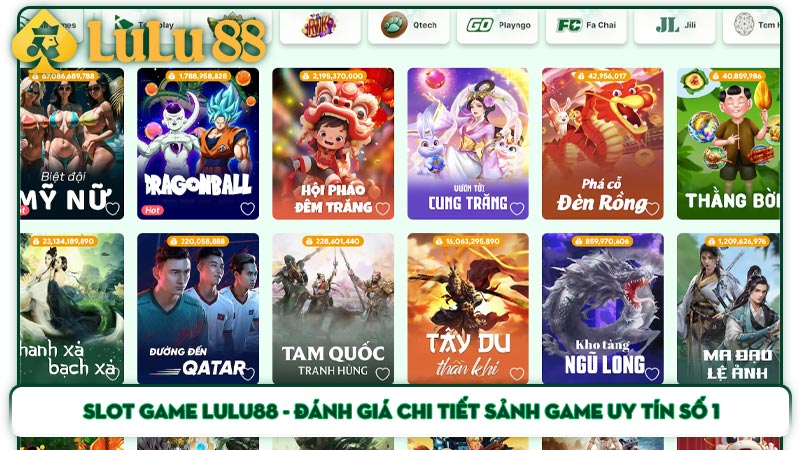 Slot Lulu88 - Đánh giá chi tiết sảnh game nổ hũ đổi thưởng